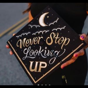 Black custom graduation cap